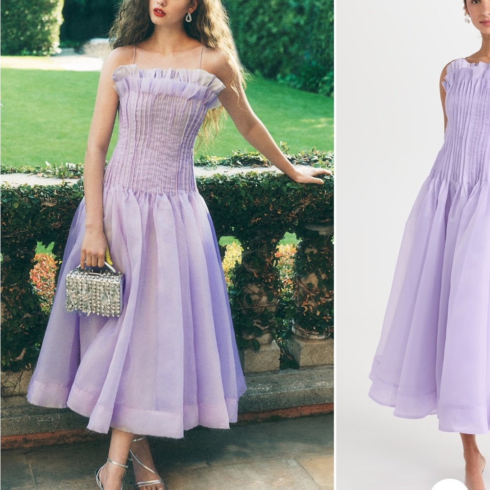 NWT Aje lavender lilac ruffle pin tuck dress
Listed for $625 Shopbop
Sold out